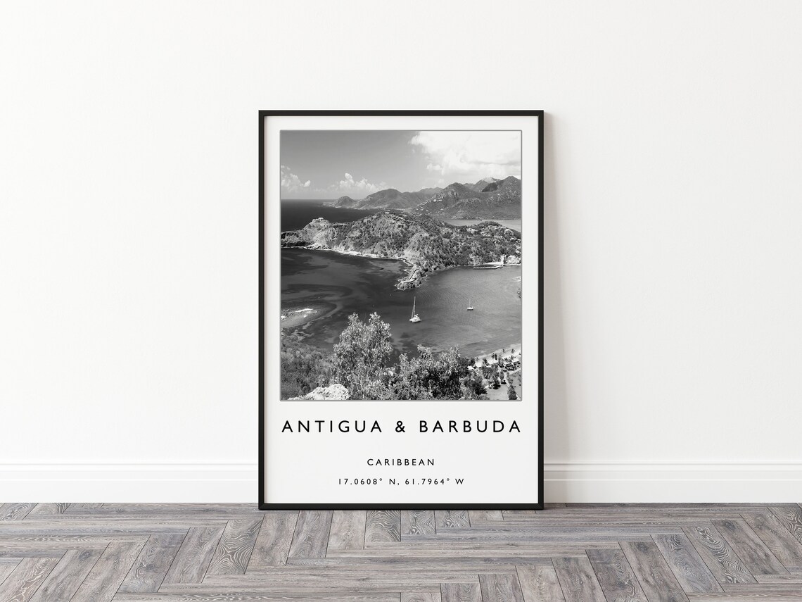 Antigua and Barbuda Travel Poster, Caribbean Travel Art - Image 3