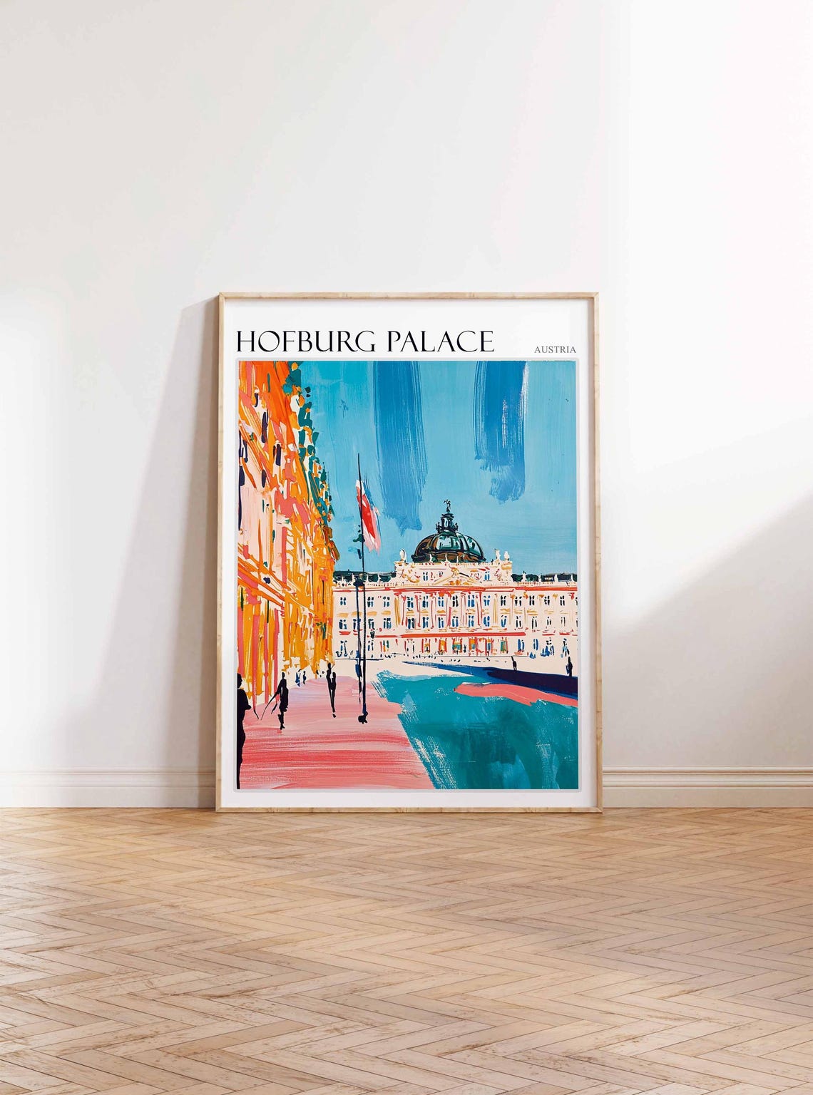 Hofburg Palace Poster Austria Travel Print Austrian Decor Europe Travel Poster European Wall Art Hofburg Palace Travel Poster - Image 3