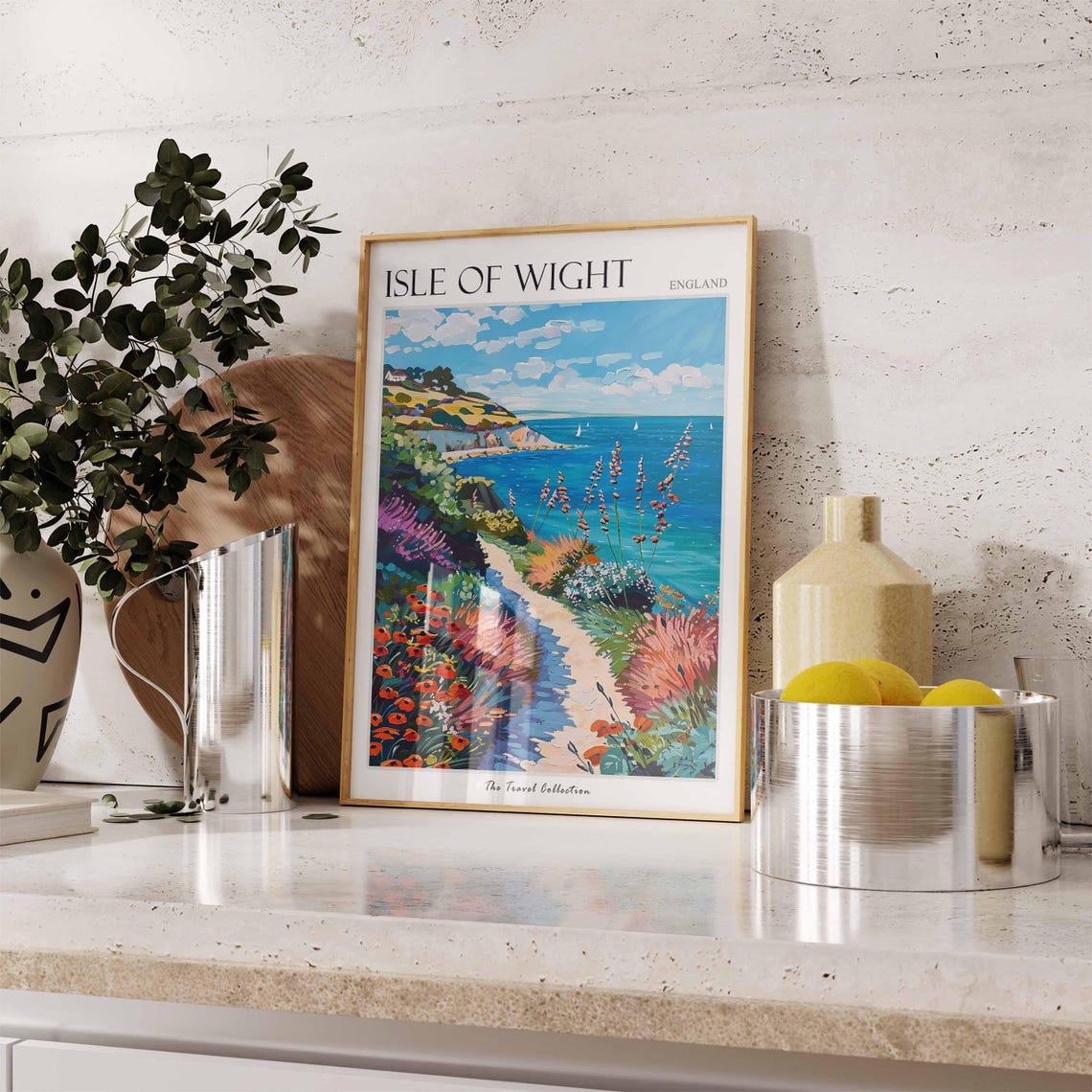 Isle Of Wight Poster Scotland Poster Isle Of Wight Travel Art Isle Of Wight Uk England Travel Beach House Decor - Image 3