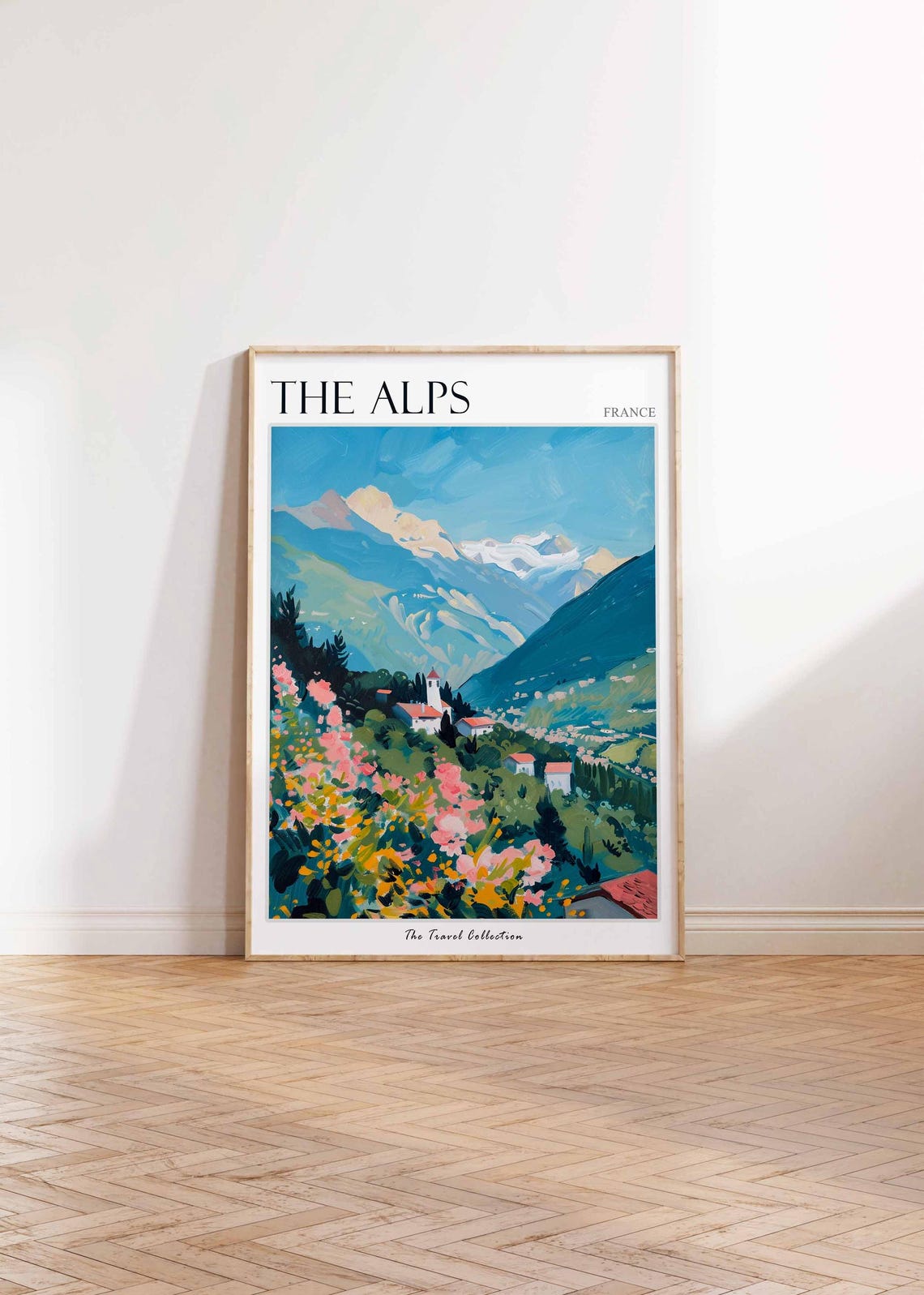 The Alps Poster France Travel Print French Decor Europe Travel Poster European Wall Art Mountain Print The Alps Travel Poster - Image 2