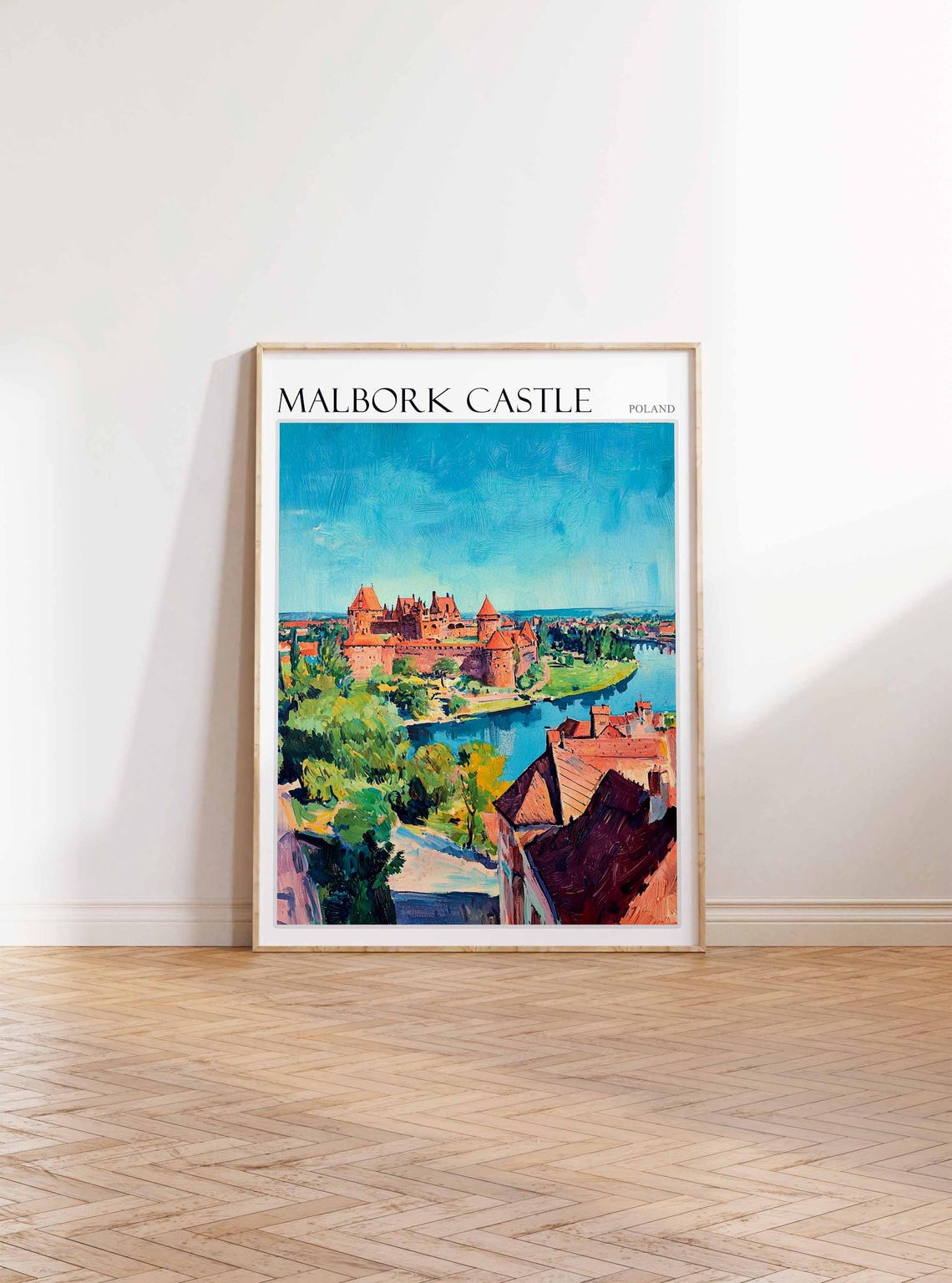 Malbork Castle Poland River View Brick Fortress Art Travel Poster - Image 4