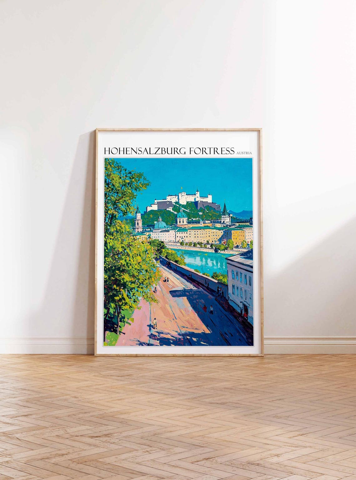 Hohensalzburg Fortress Poster Hohensalzburg Fortress Travel Print Austria Travel Print Europe Travel Poster European Wall Art - Image 2