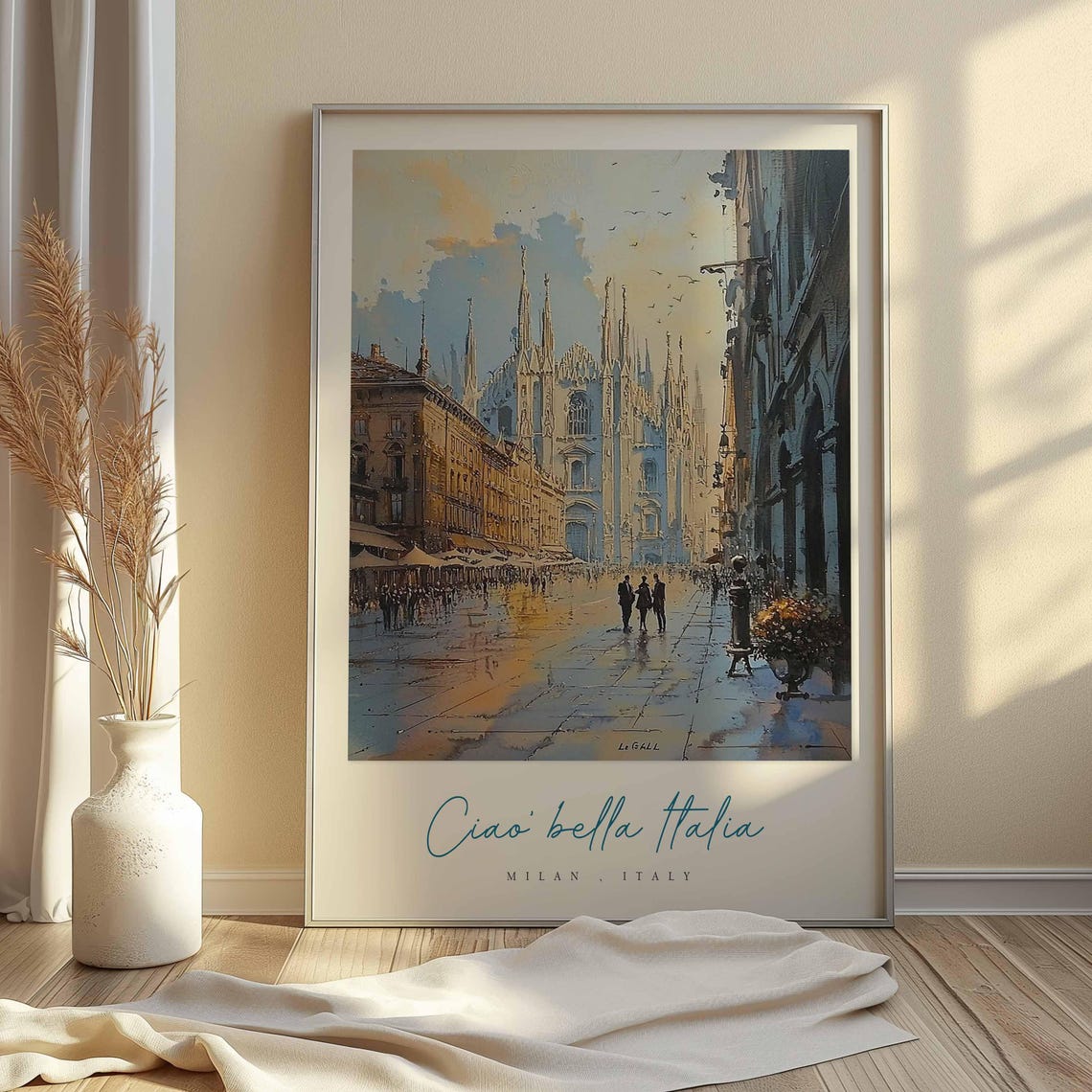 Milan Poster Italian Travel Print Milan Travel Art Milan Wall Art Italy Art Italy Travel Decor Italian Travel Gift - Image 2