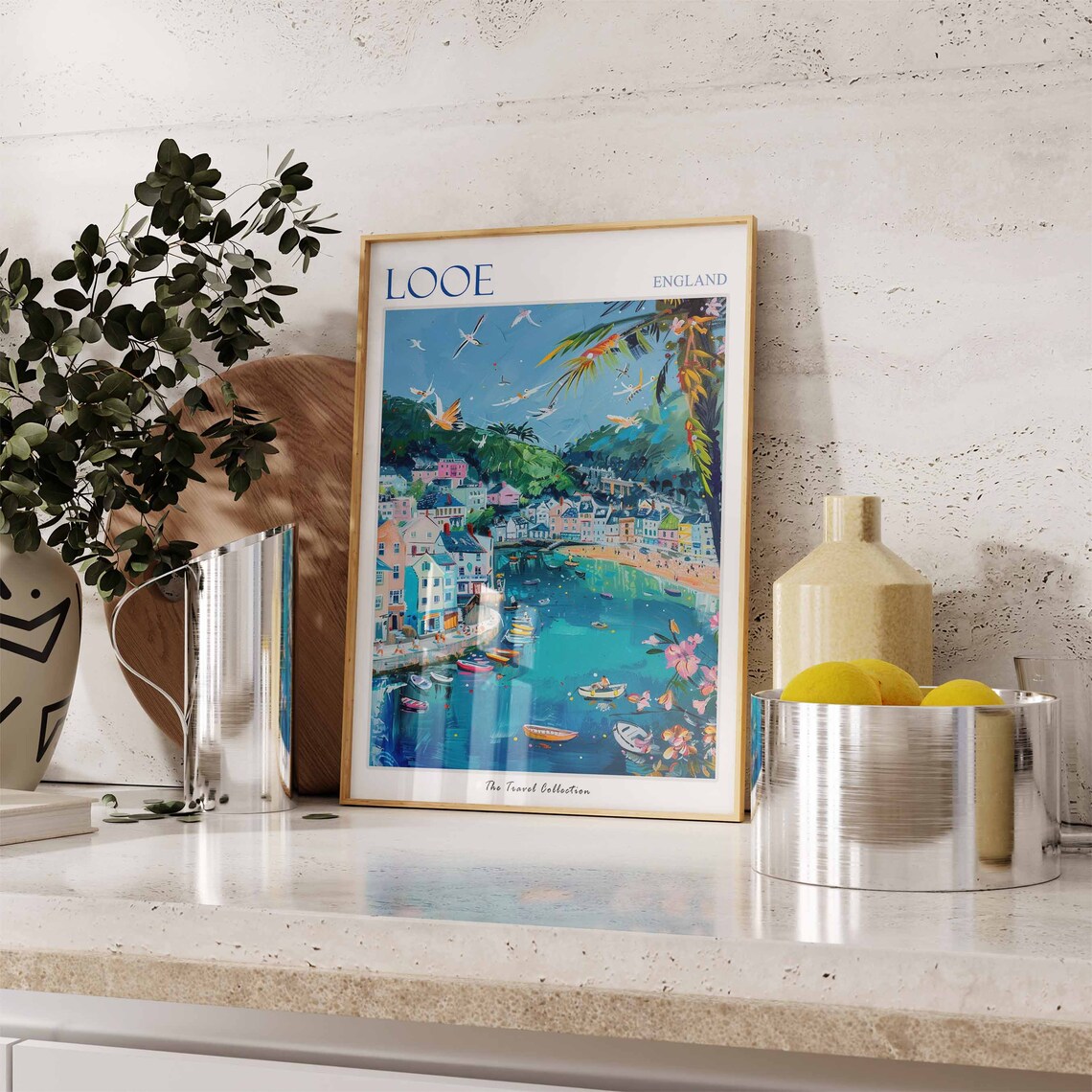 Looe Travel Poster, Cornwall Coastal Wall Art - Image 3
