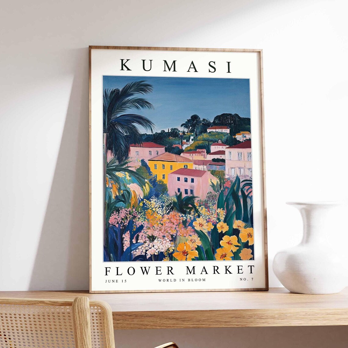 Kumasi Flower Market June 15 World in Bloom Ghana Town Poster