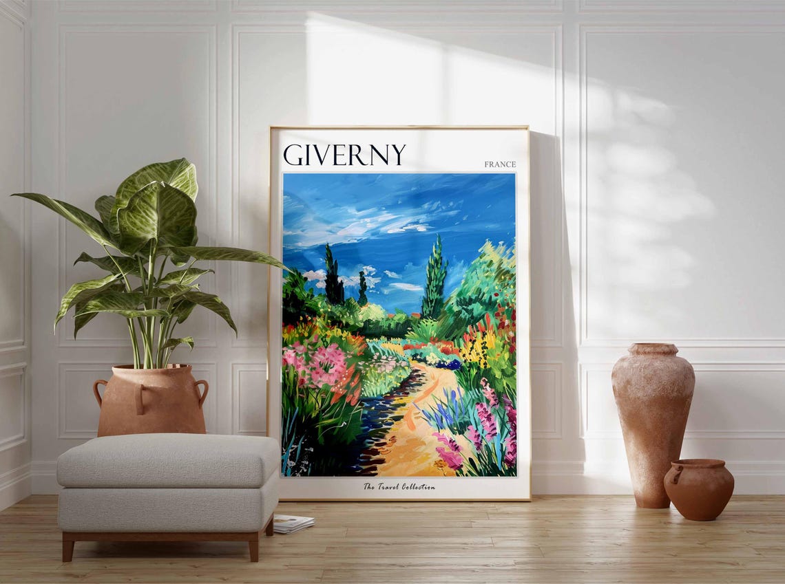 Giverny Poster France Travel Print French Decor Europe Travel Poster European Wall Art Giverny Gift Giverny Travel Poster - Image 3