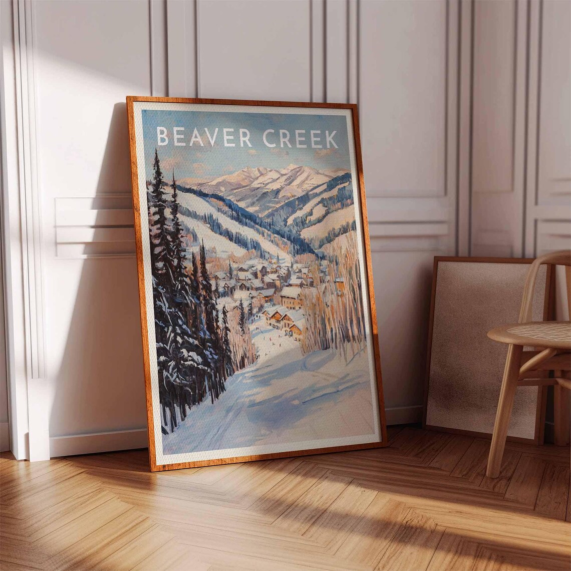 Beaver Creek Colorado Ski Village Poster with Snowcapped Mountains - Image 2