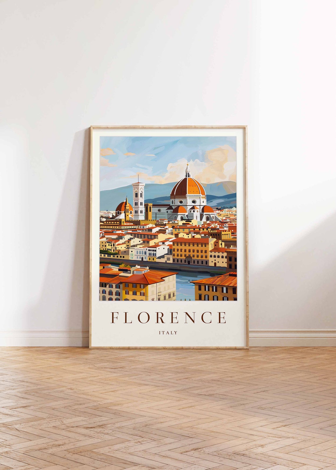 Florence Poster Florence Travel Print Italy Wall Art Italian Travel Print Tropical Decor City Print Florence Travel Poster - Image 2
