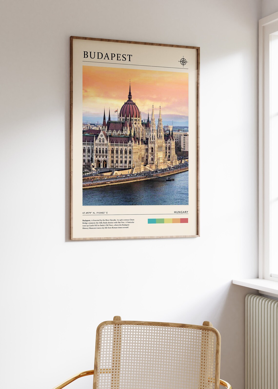 Budapest Hungary Parliament Building Riverside Travel Wall Poster - Image 3