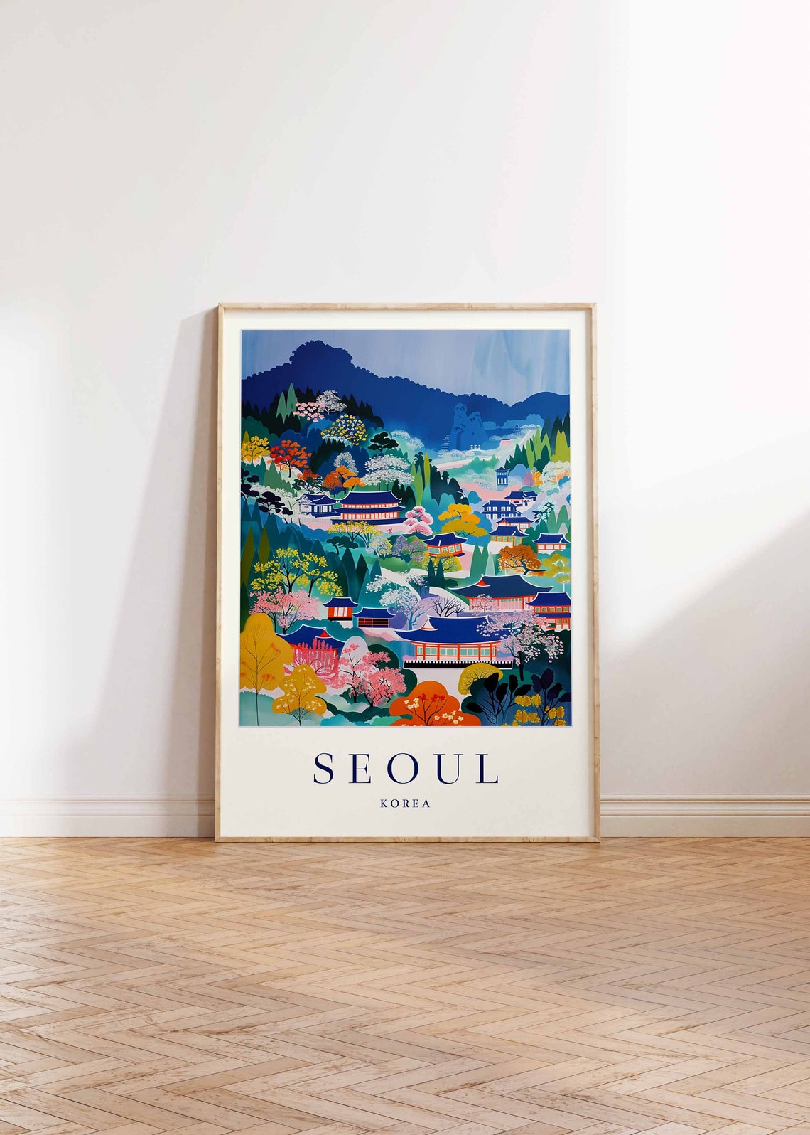 Seoul Poster Seoul Travel Print Korea Wall Art Korean Travel Print Tropical Decor City Print Seoul Gift Seoul Travel Poster - Image 2