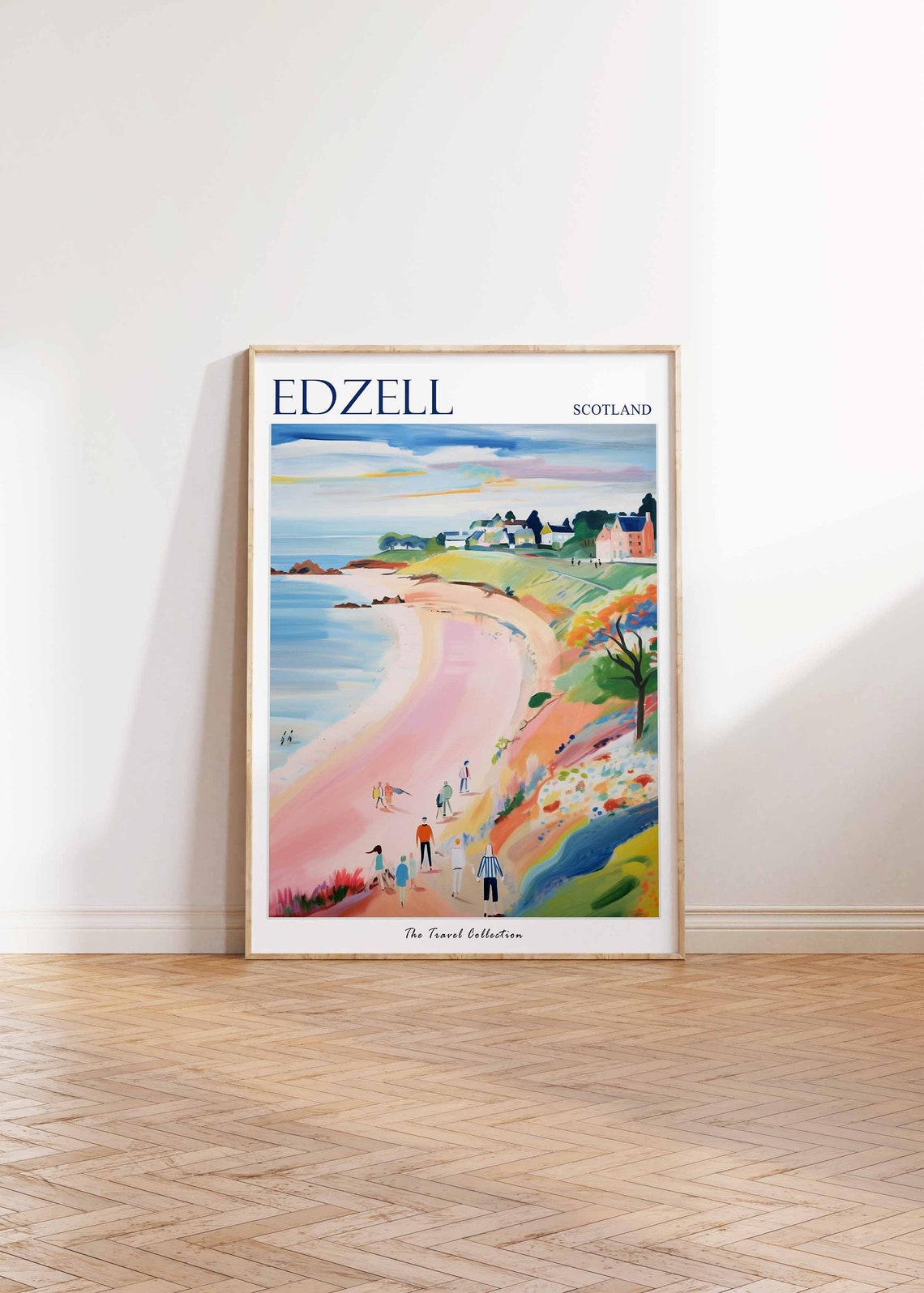 Edzell Poster Edzell Travel Print Scotland Travel Poster Scottish Decor Tropical Decor Sea Print Edzell Gift Edzell Travel Poster - Image 2