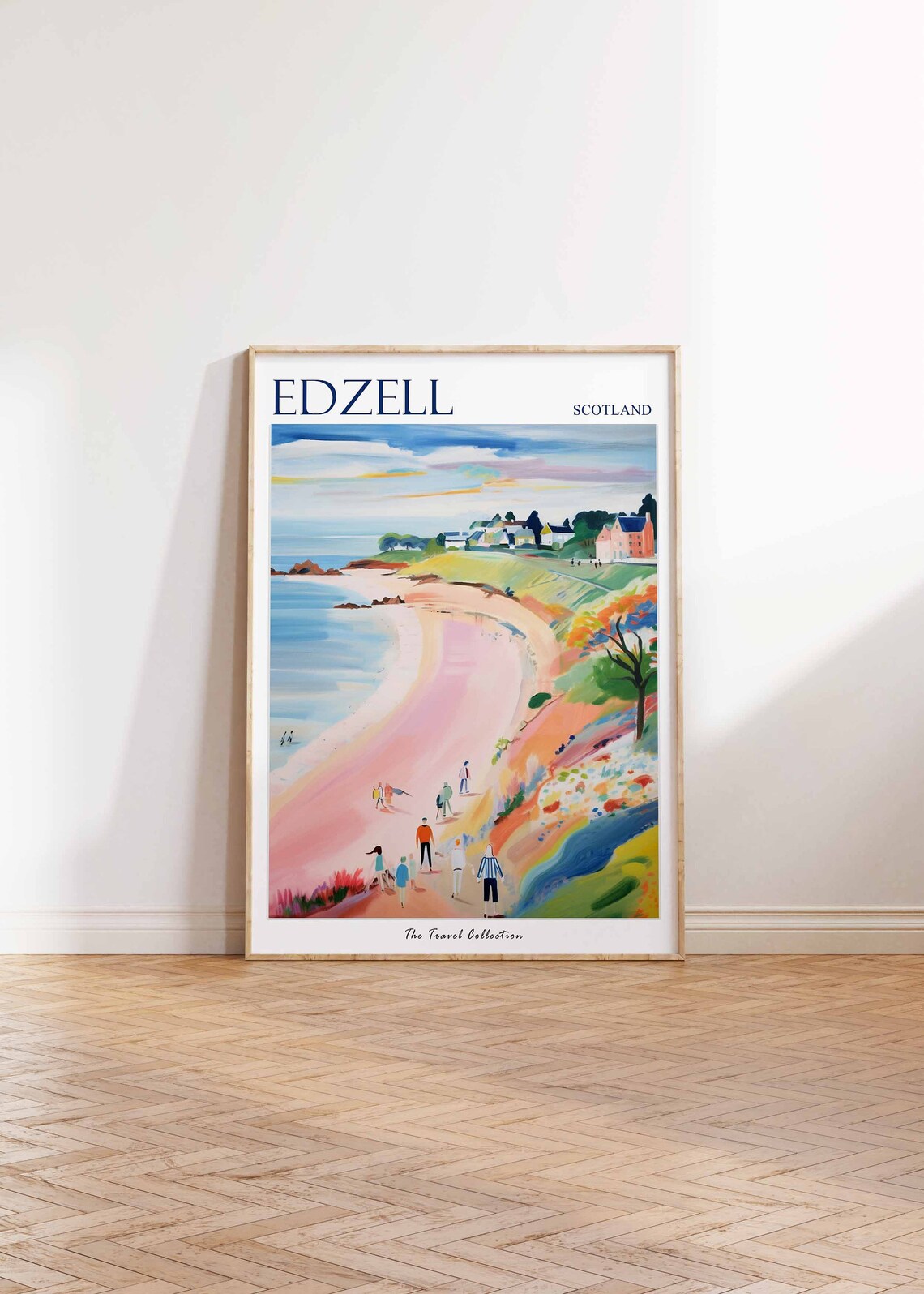 Edzell Scotland Rocky Cove With Cliff Top Views Travel Poster - Image 2