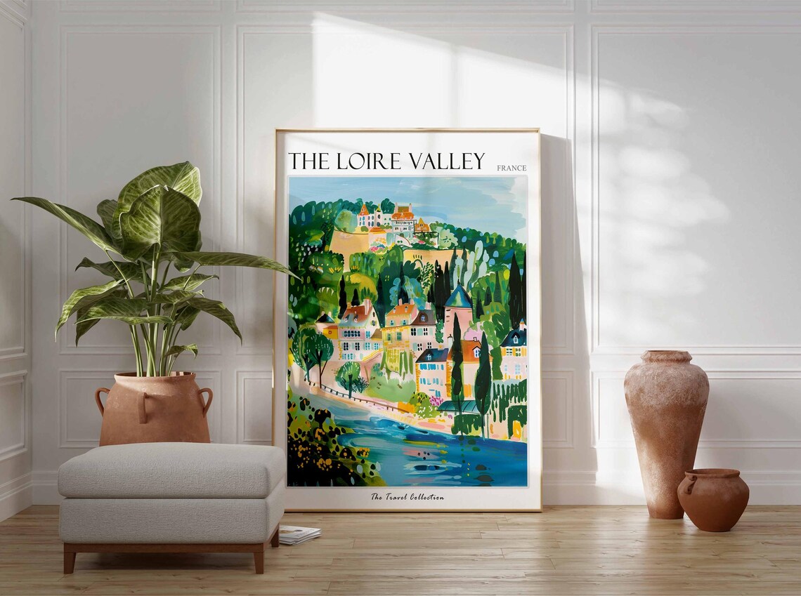 Loire Valley France Travel Poster, European Wall Art - Image 3