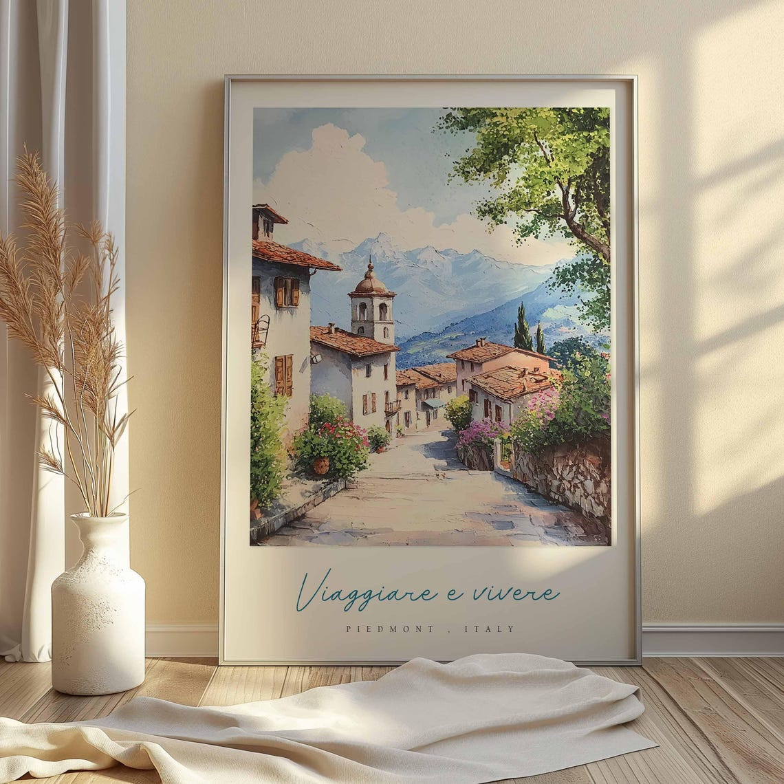 Piedmont Poster Italian Travel Print Piedmont Travel Art Piedmont Wall Art Italy Art Italy Travel Decor Italian Travel Gift - Image 2