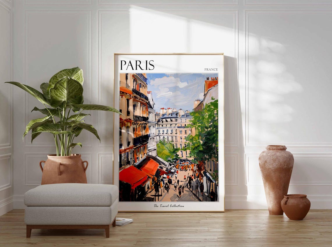 Paris Poster France Travel Print French Decor Europe Travel Poster European Wall Art City Print Paris Gift Paris Travel Poster - Image 3