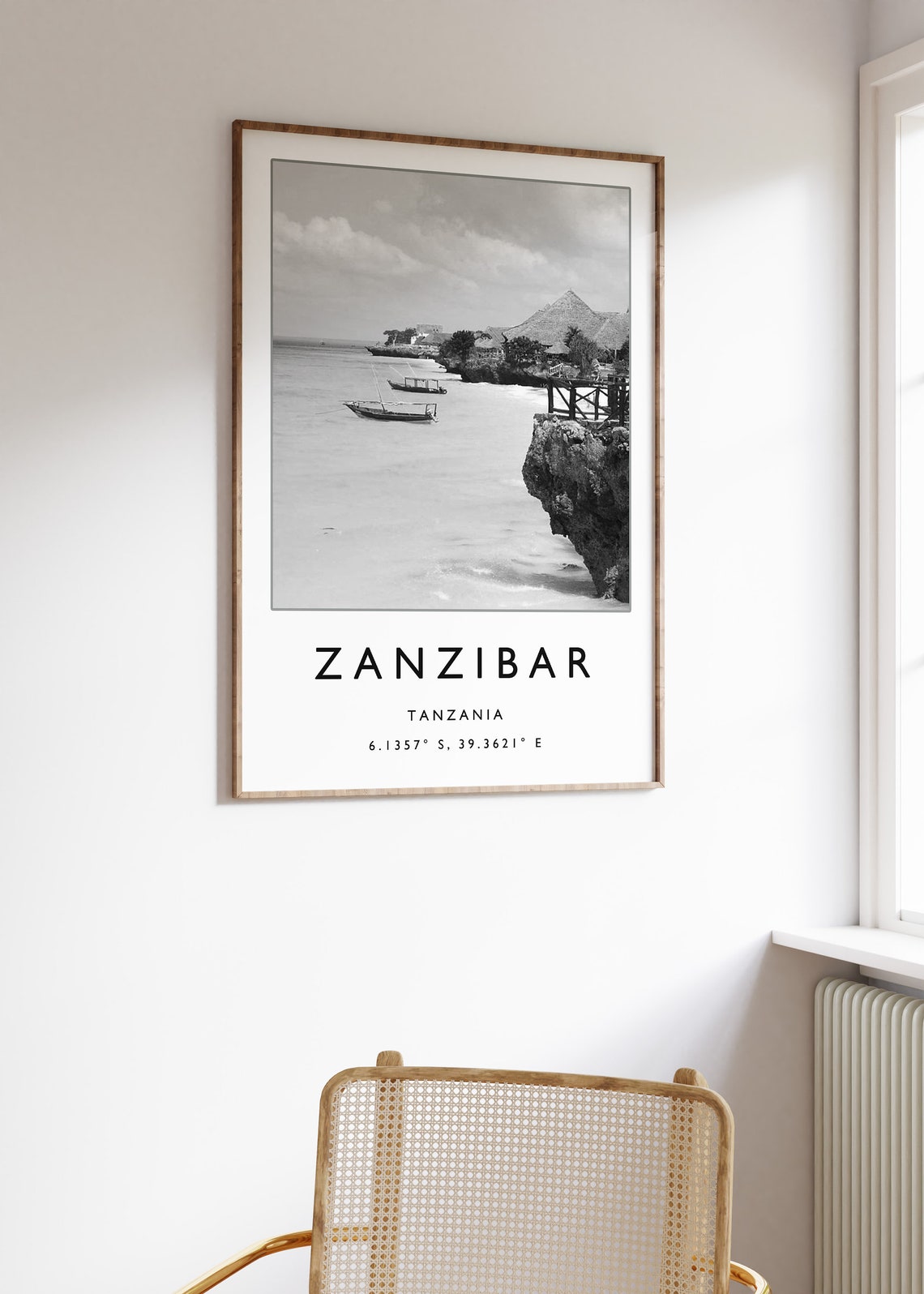 Zanzibar Travel Print Zanzibar Poster Tanzania Travel Print Tanzanian Print Black And White Travel Poster Travel Art Travel Gift - Image 3