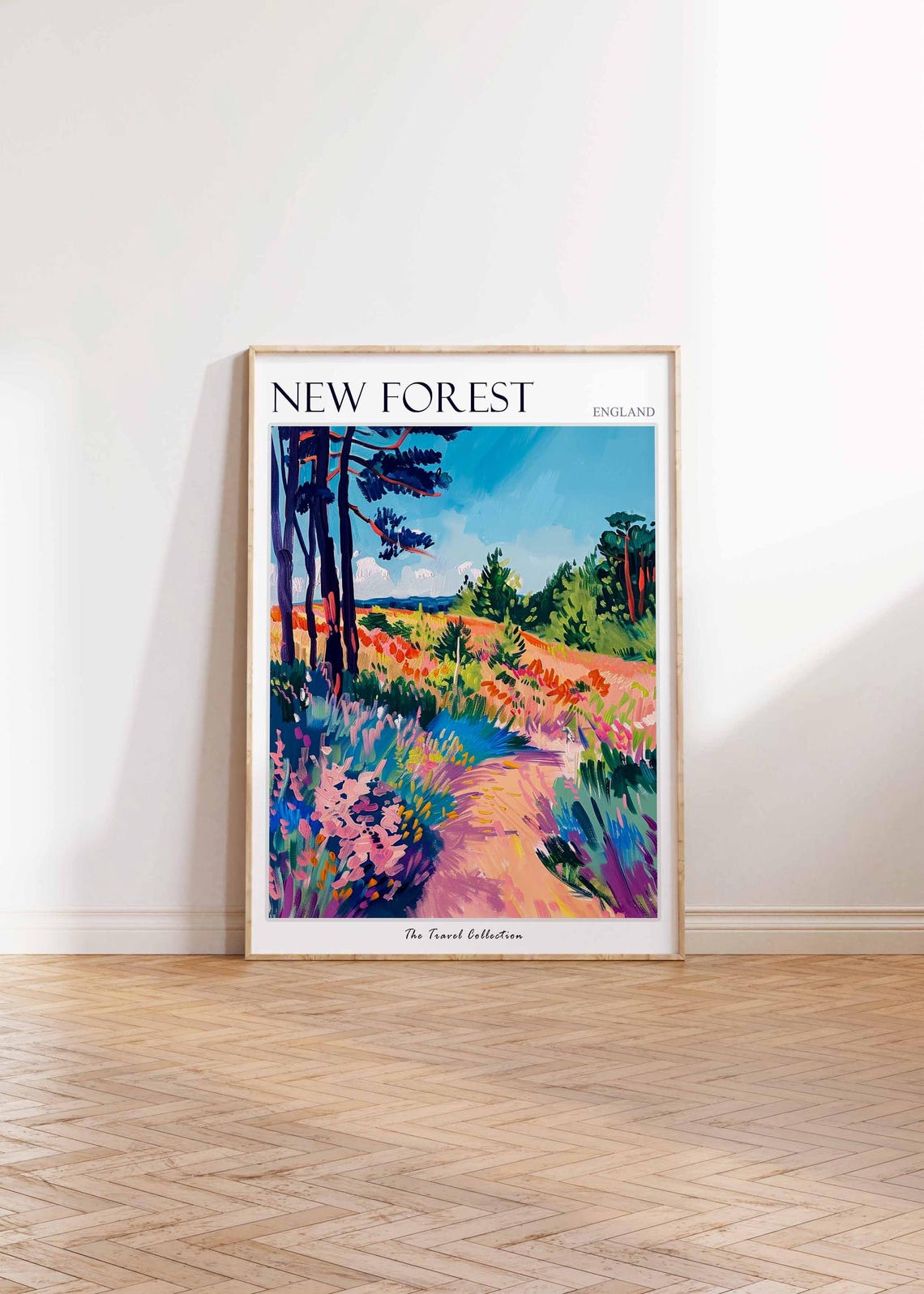 New Forest Poster England Travel Poster Countryside Poster English Countryside New Forest Travel Print Countryside Travel Print - Image 2