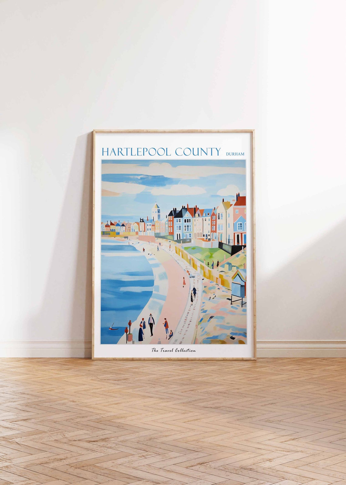 Hartlepool County Durham Seaside Beach Church Spire Coast Poster - Image 2