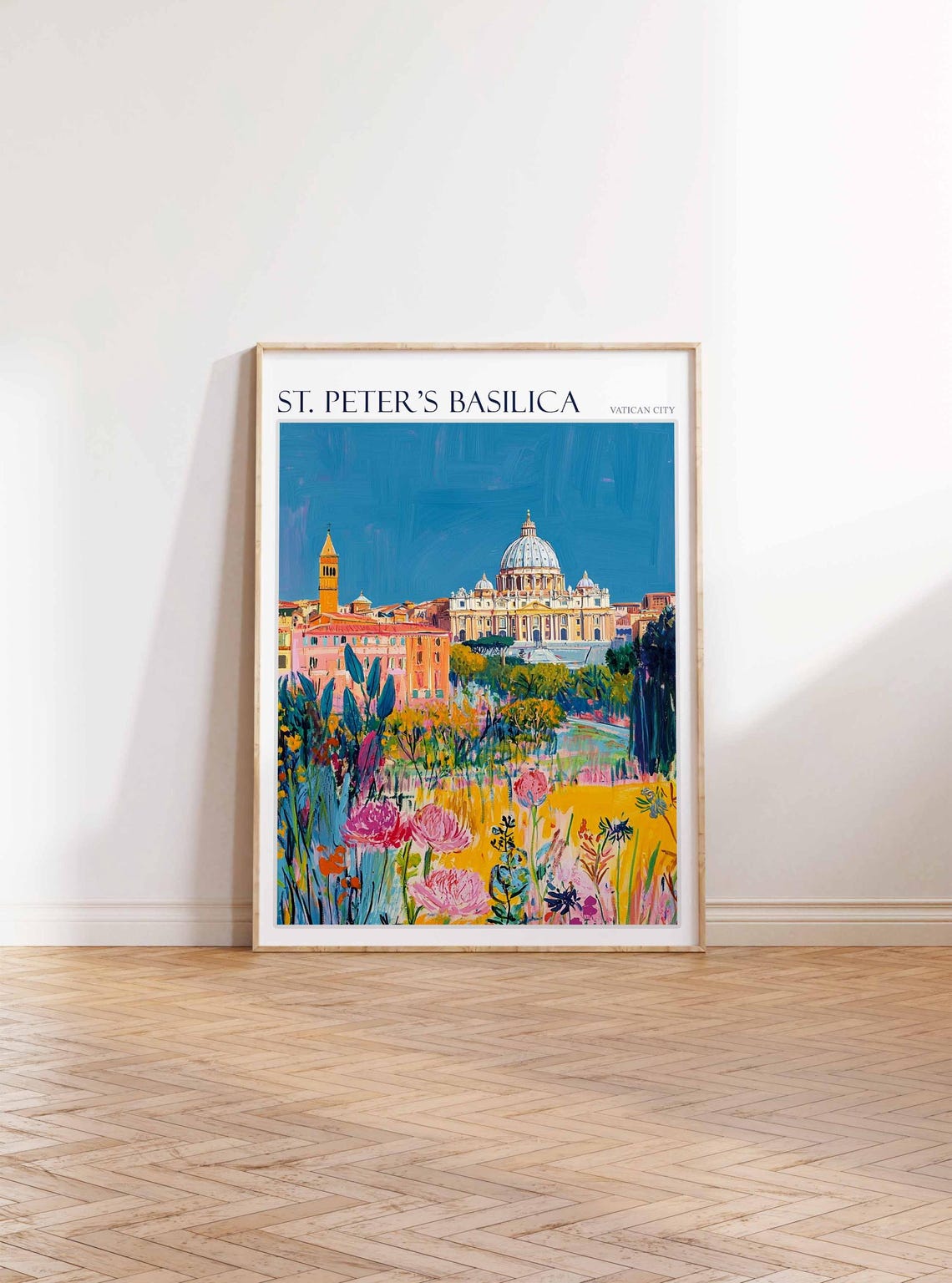 Stpeters Basilica Poster Stpeters Basilica Travel Print Italy Wall Art Italian Travel Print Italian Gift Vatican City Wall Art - Image 2