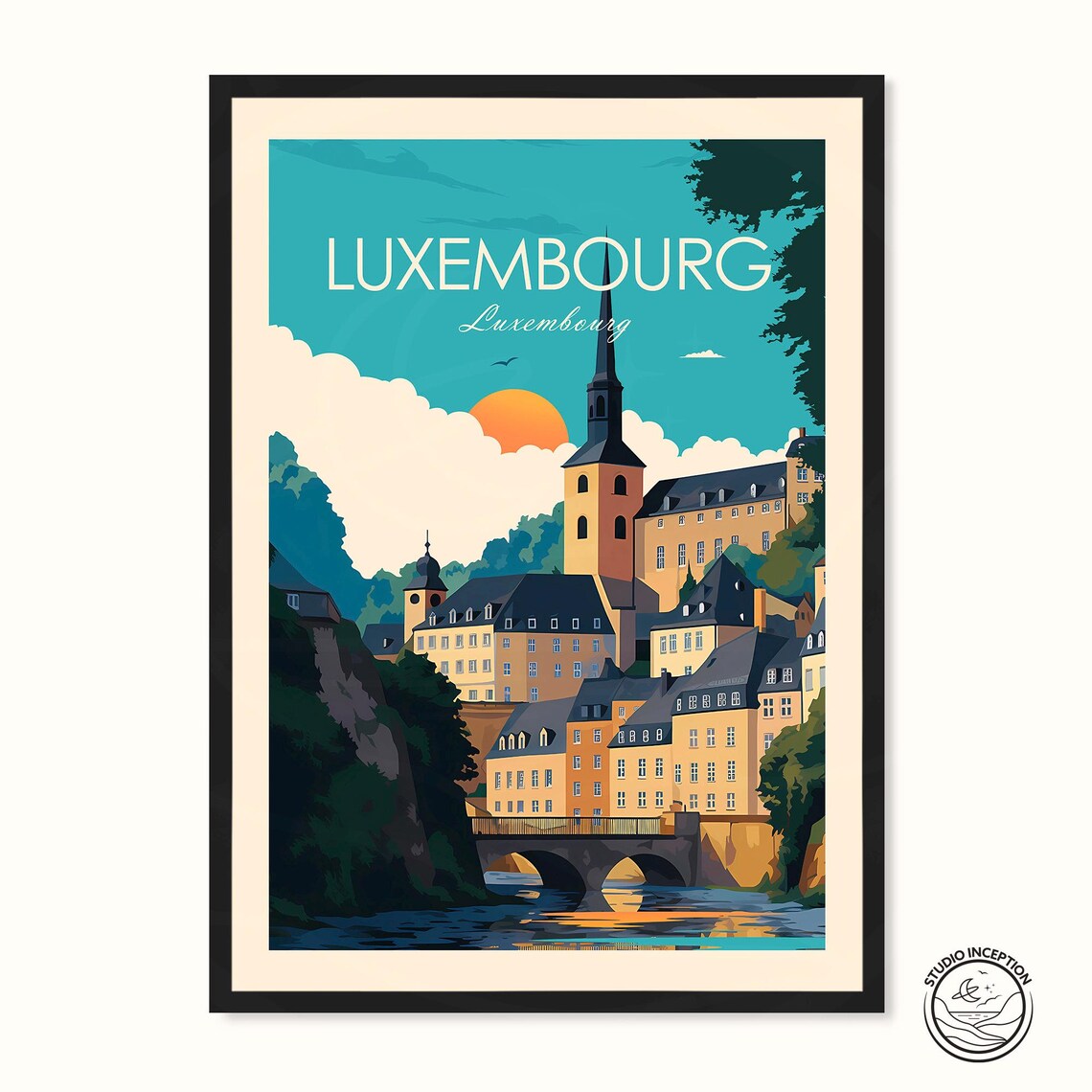 Luxembourg Wall Art Gift Poster Print