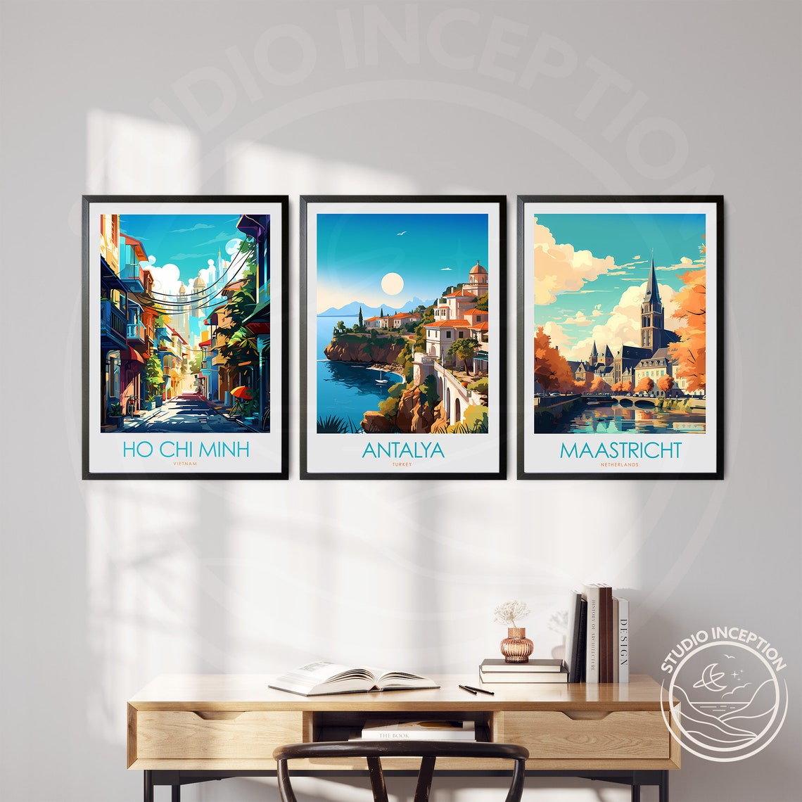 Antalya Turkey Mediterranean Coast Old Town Cliffs Sunset Poster - Image 2