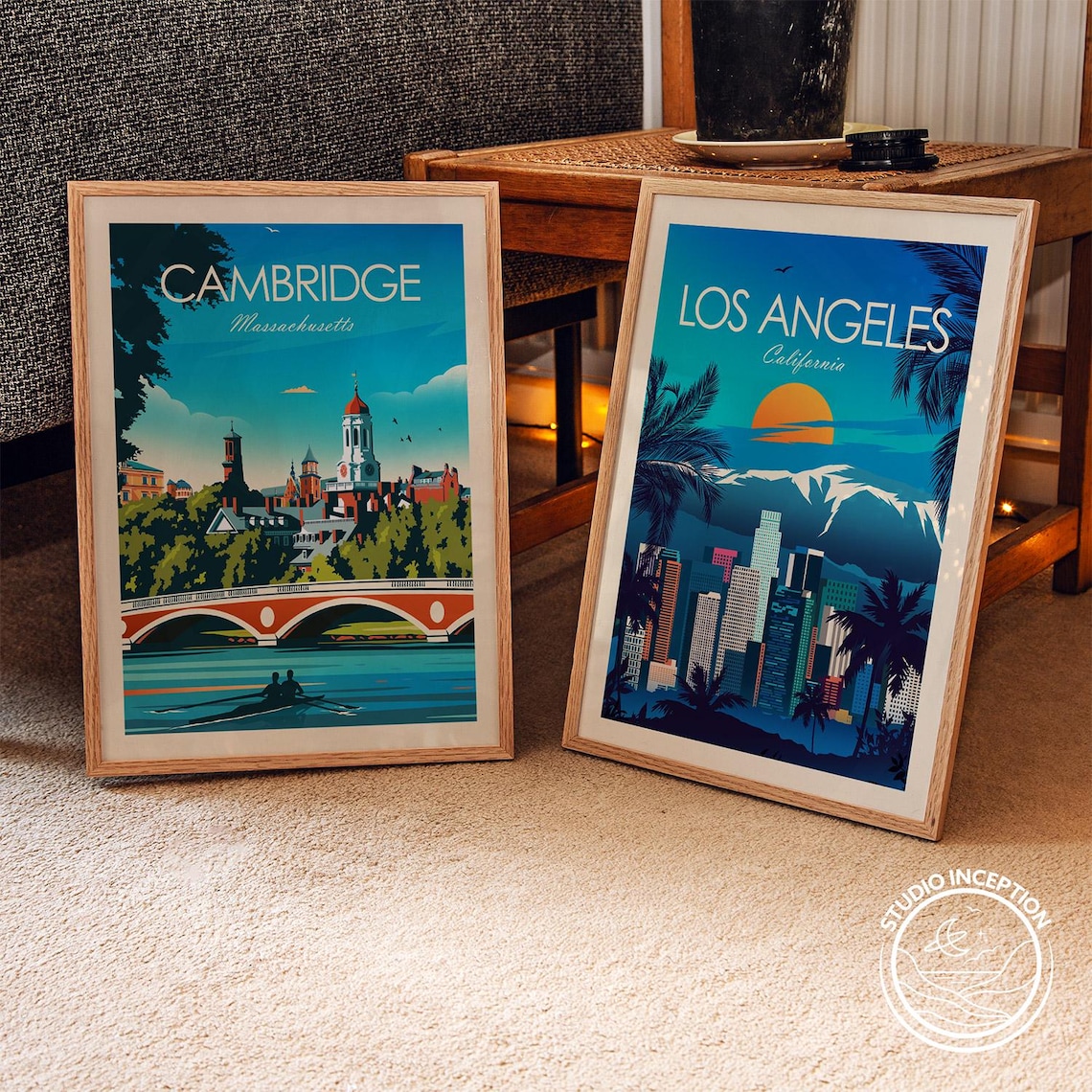 Cambridge Massachusetts Travel Poster, Harvard University - Image 3