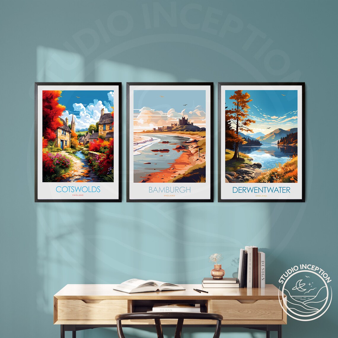 Bamburgh Castle Travel Poster, Northumberland - Image 2