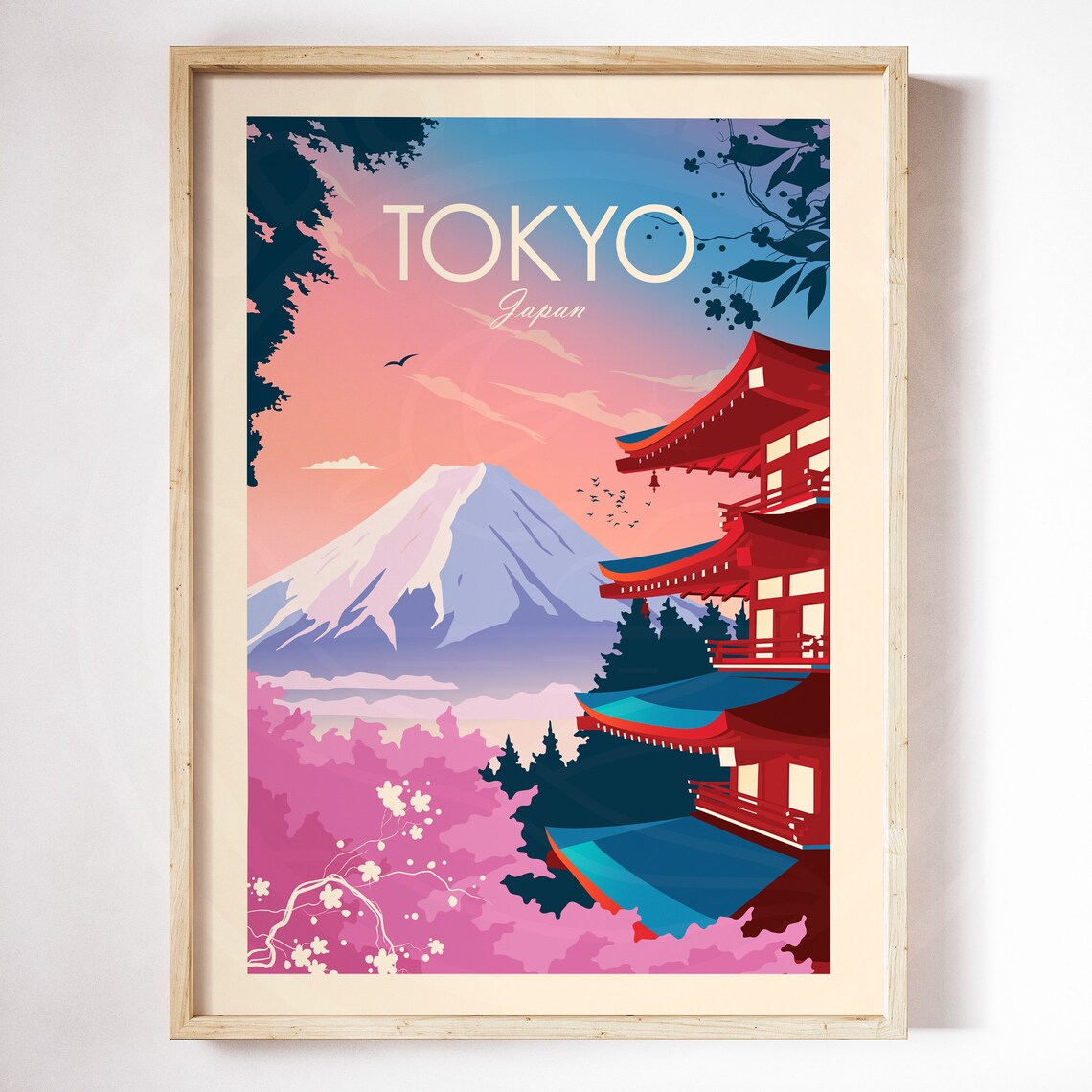 Tokyo Japan Travel Poster, Mount Fuji View - Image 3