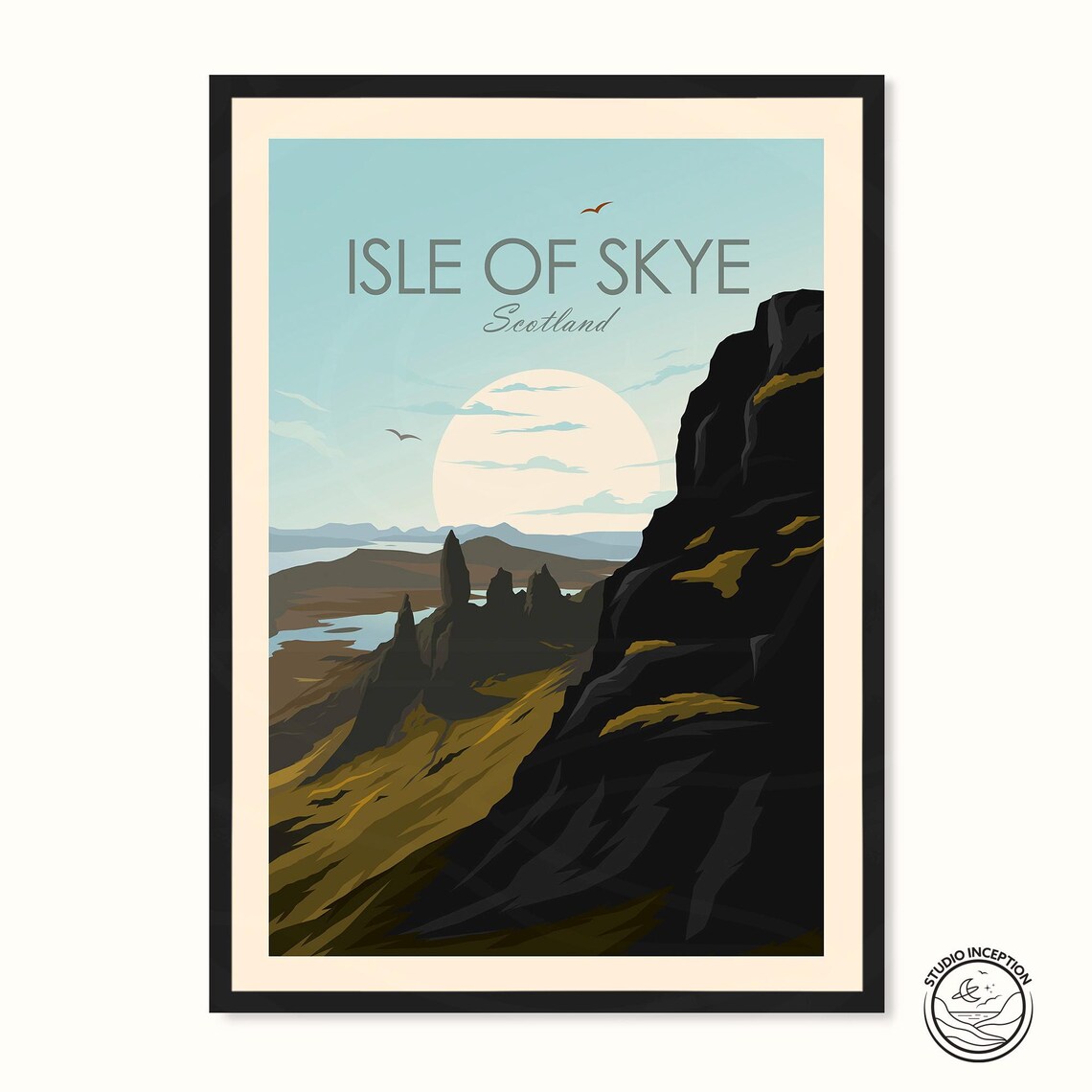 Isle Of Skye Travel Poster, Scottish Island View