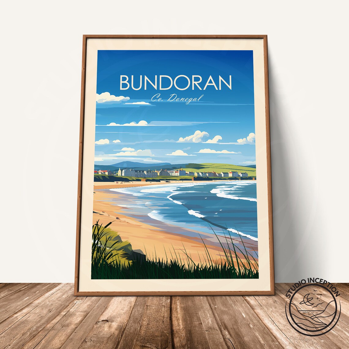 Bundoran Beach, Donegal Travel Poster Art Print - Image 3
