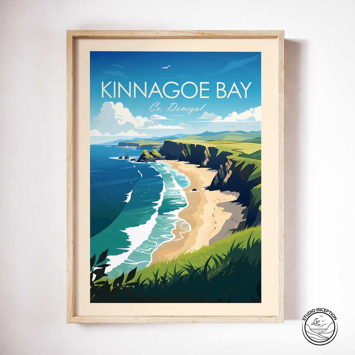 Kinnagoe Bay County Donegal Cliff Beach Ireland Coastal Poster - Image 3
