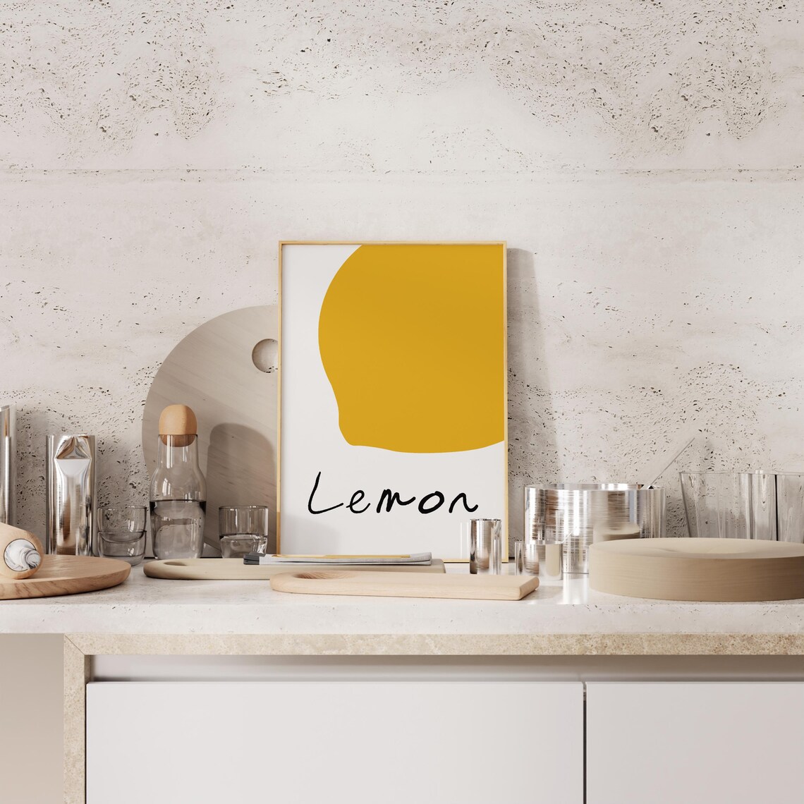 Lemon Art Print Lemon Poster Lemon Art Lemon Wall Art Kitchen Wall Decor Citrus Print Cute Lemon Print - Image 4