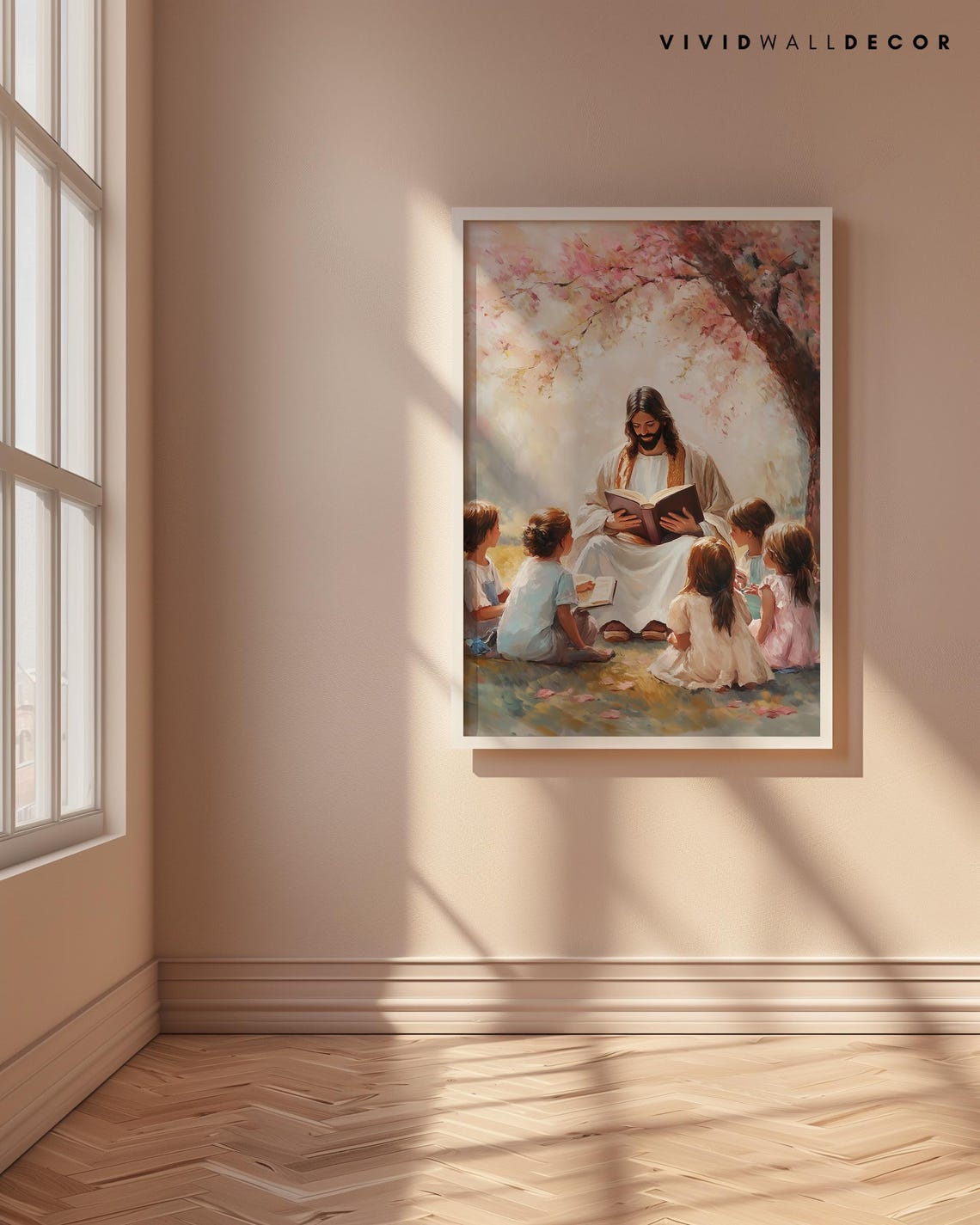 Jesus Reading Aloud to Children Under a Blossoming Tree Poster - Image 4