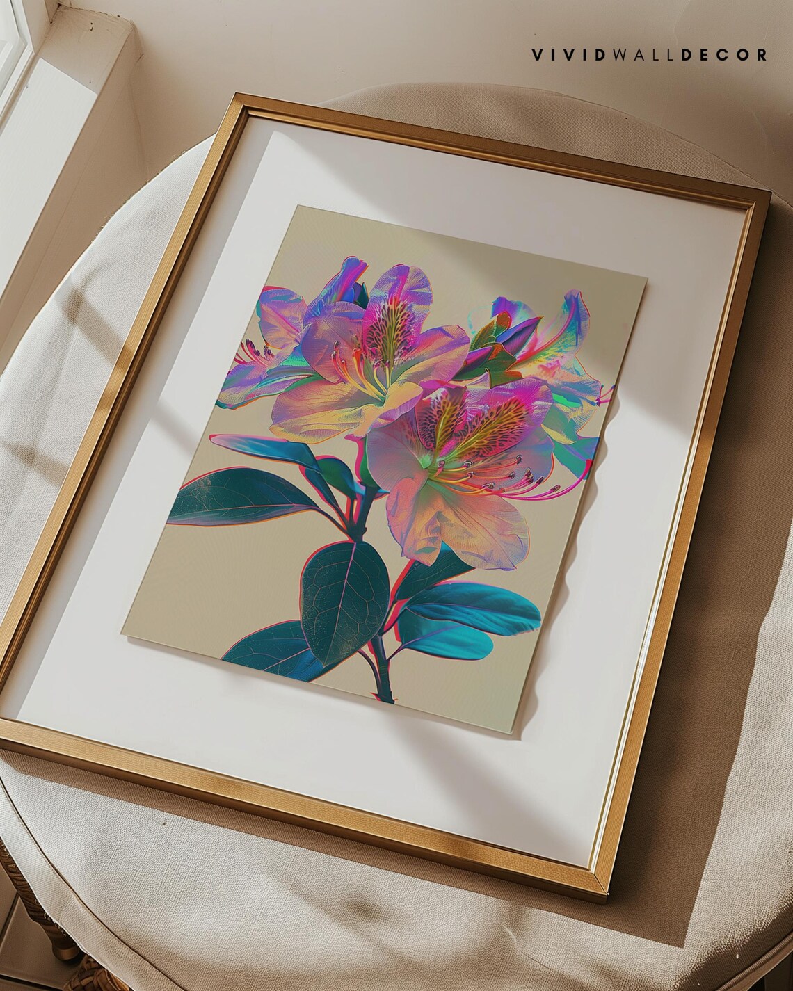Neon Orchid Blossom Bold Vivid Modern Botanical Beauty Poster - Image 4