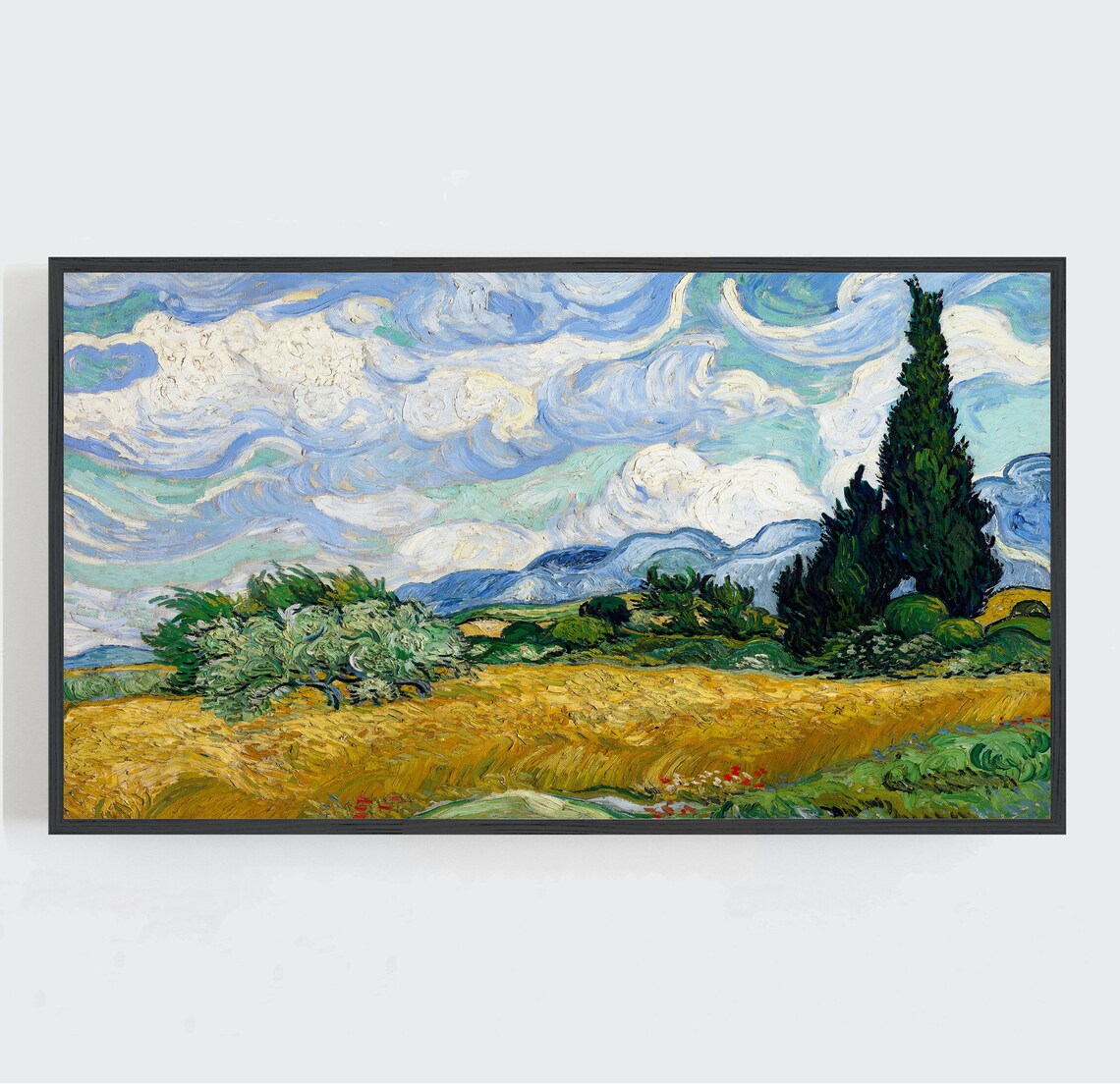 Wheatfield With Cypresses, Van Gogh Vintage Art Print