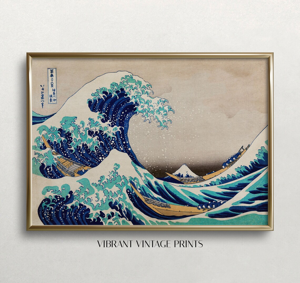 The Great Wave Off Kanagawa, Vintage Art Print