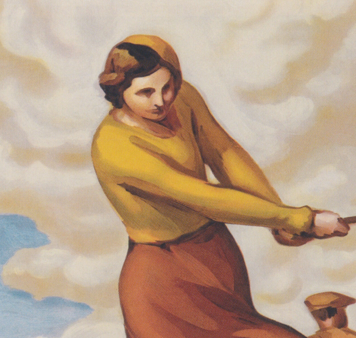 Silloth on the Solway Finest Seaside Golf Vintage Lady Golfer Poster - Image 3