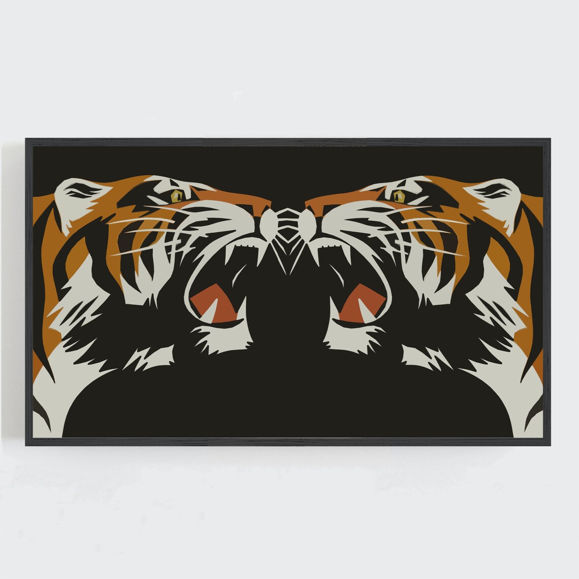Tiger Wall Art, Vintage Safari Animal Print