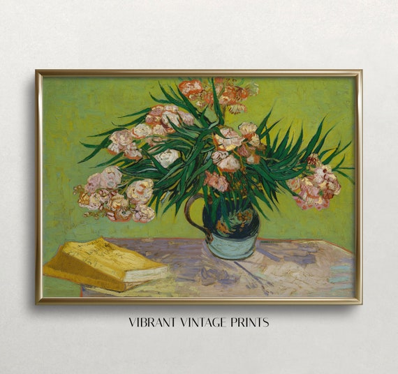 Oleanders Van Gogh Vintage Floral Wall Art Print