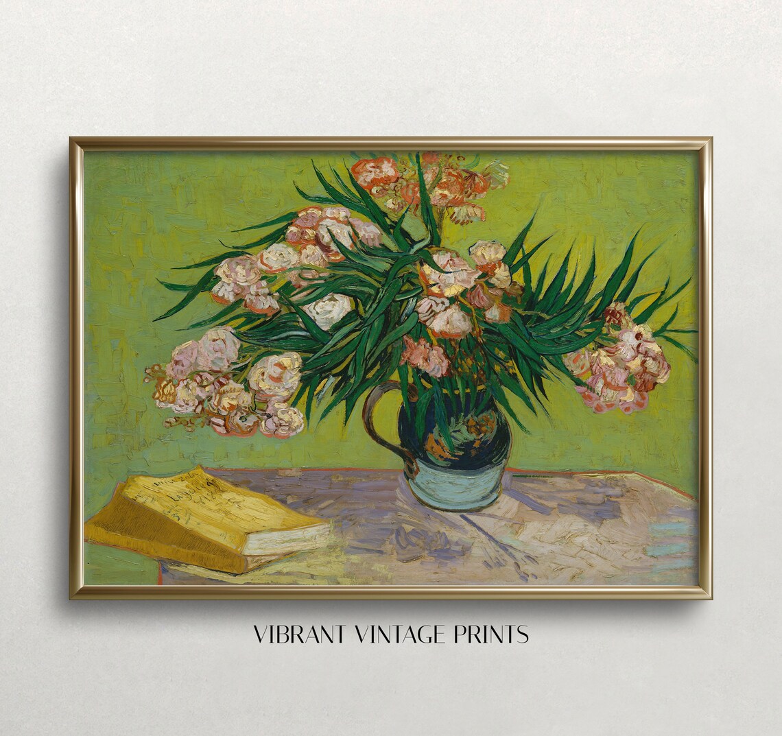 Oleanders Van Gogh Vintage Floral Wall Art Print