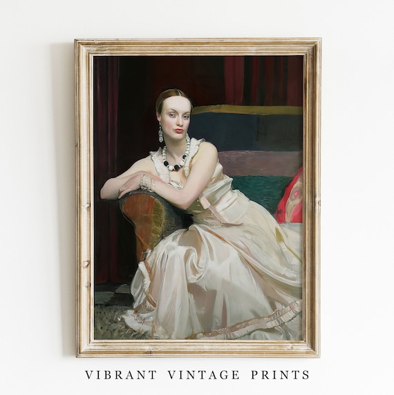 Victorian Woman Portrait, Antique Wall Art Print