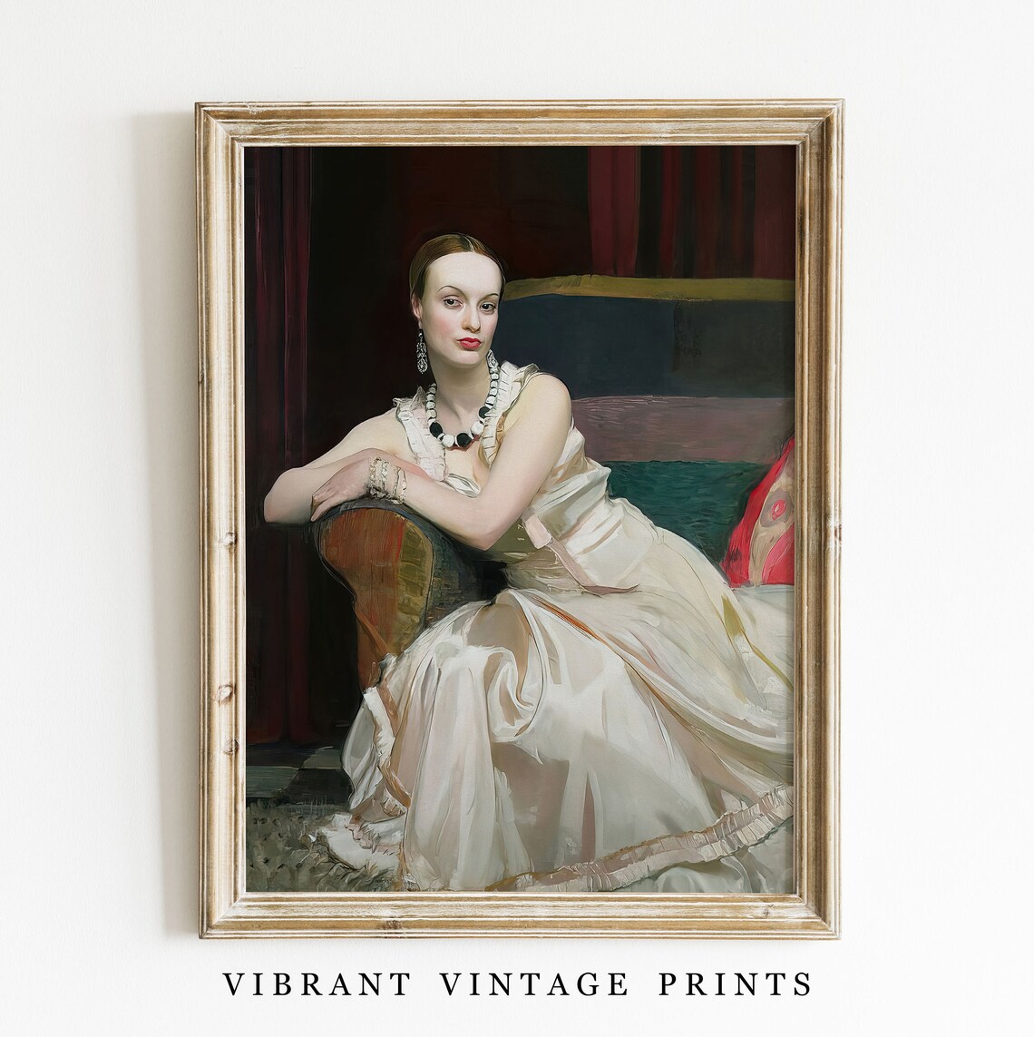 Victorian Woman Portrait, Antique Wall Art Print