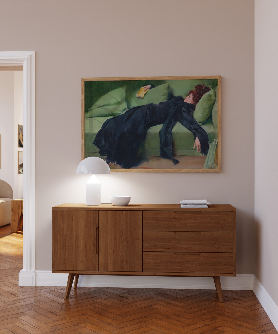 Decadent Woman Portrait, Vintage Moody Wall Art - Image 2