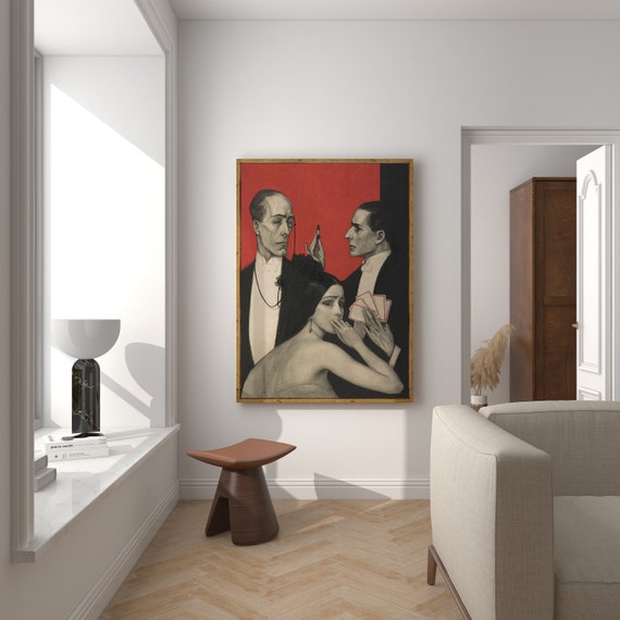 Vintage Man Portrait, Men in Tuxedos Art Print