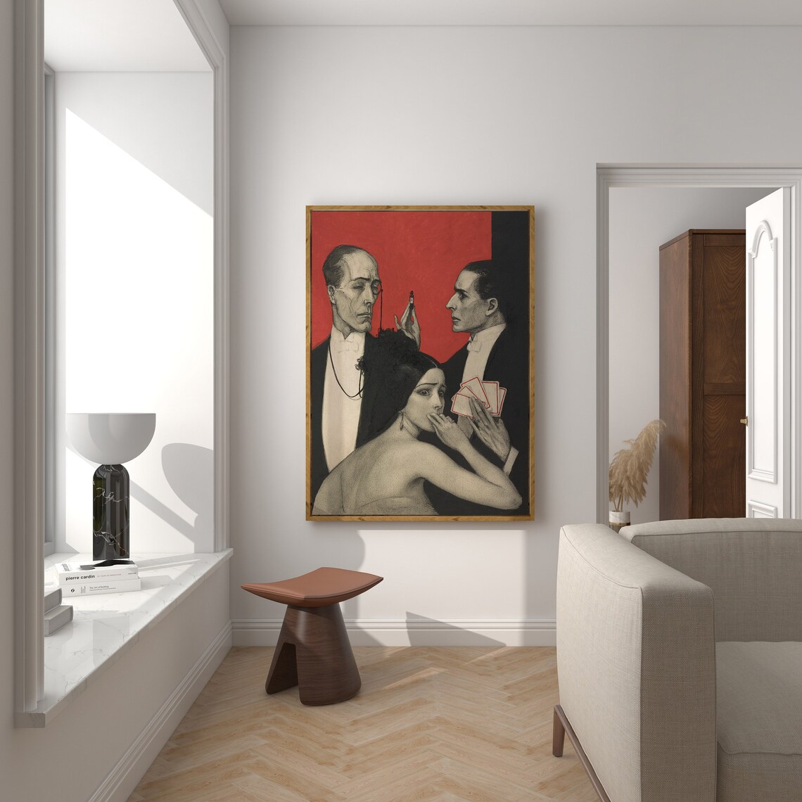Vintage Man Portrait, Men in Tuxedos Art Print