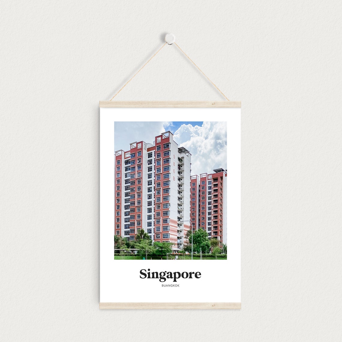 Singapore Buangkok HDB Housing Blocks Cityscape Photo Poster - Image 3
