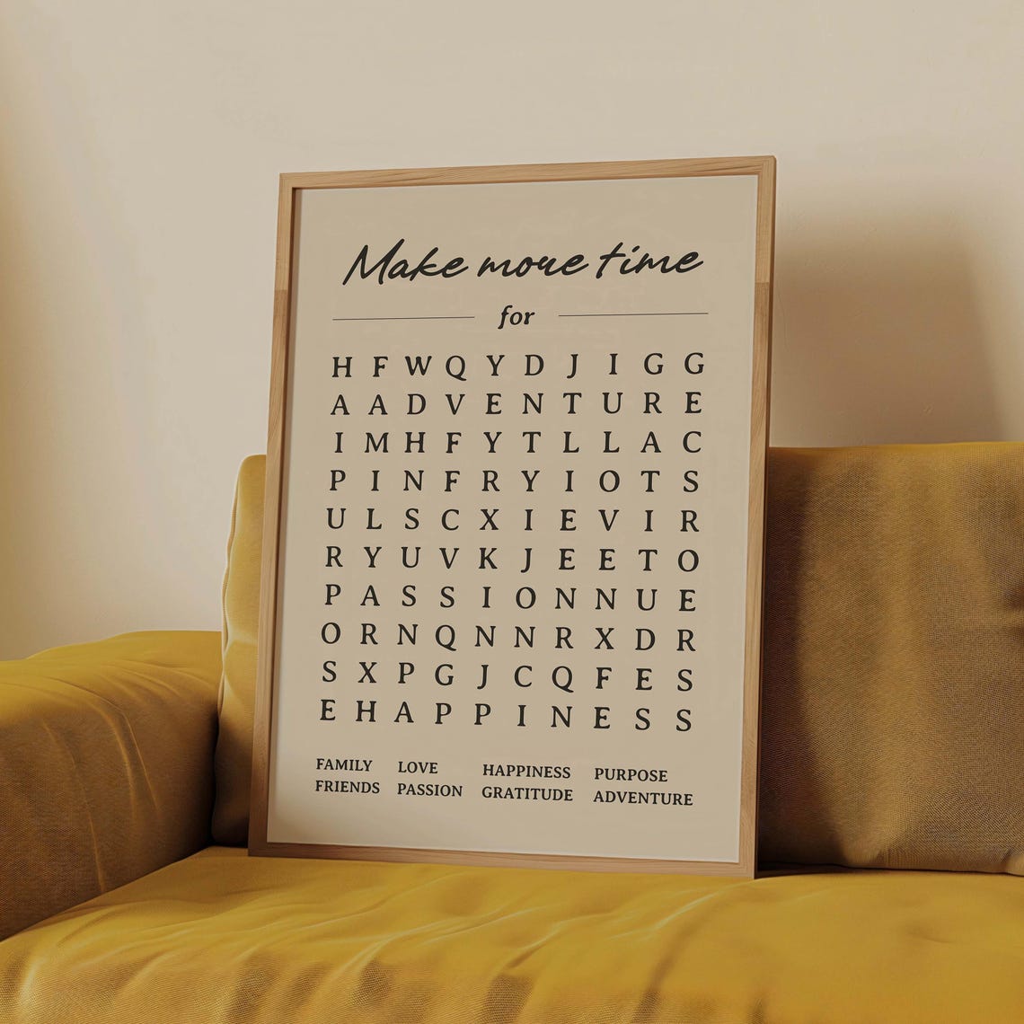 Bathroom Word Search Poster, Mindfulness Inspiration