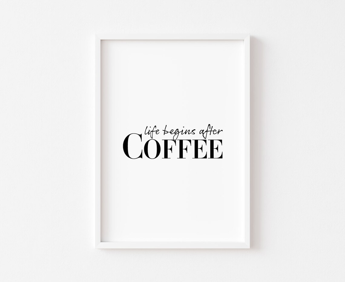 Kitchen Coffee Food Decor Art Print, Funny