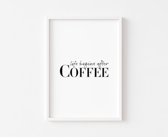 Kitchen Coffee Food Decor Art Print, Funny