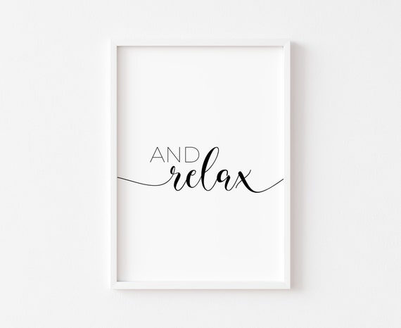 Bathroom Relax Shower Sign Minimalist Poster